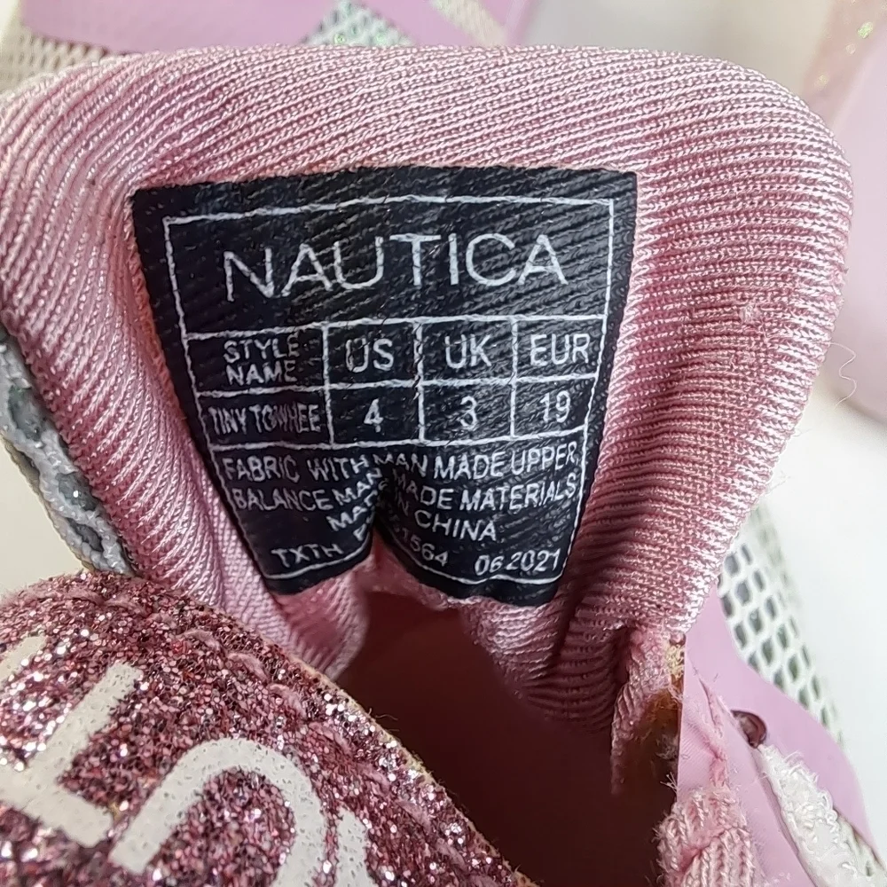 👟bebe & Nautica Pink Infant Shoes Sz 3 & 4